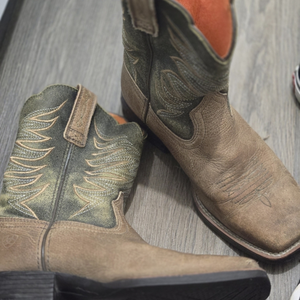 Ariat Kids' Western Boots - Brown and Green